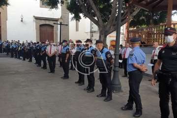 Telde despide con honores y lágrimas a su agente Martín Calzada (Foto Francisco Javier Santana)